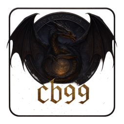 cb99 কালো ব্যাকগ্রাউন্ডে সোনালি লোগো